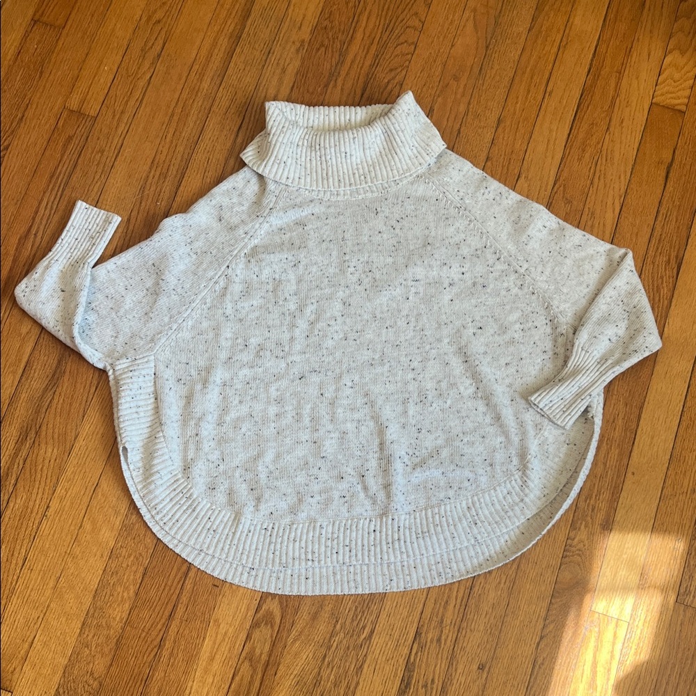 AGB Women's Size XL Grey Cowl Neck Scoop Hem Sweater oversized